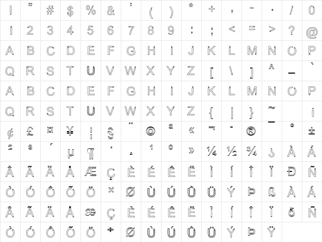 No Smoking Regular  glyph index