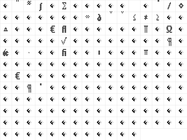 CallFiveS-RegularExp Regular  glyph index