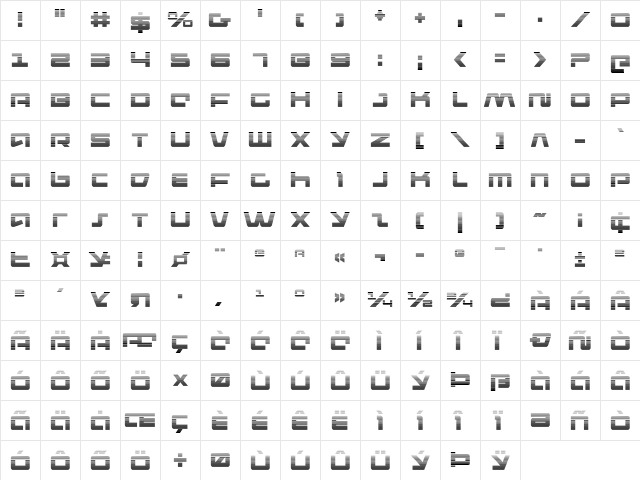 Pulse Rifle Gradient Regular  glyph index