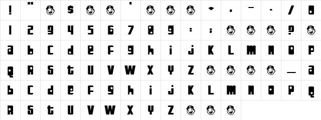 Pulp Regular  glyph index