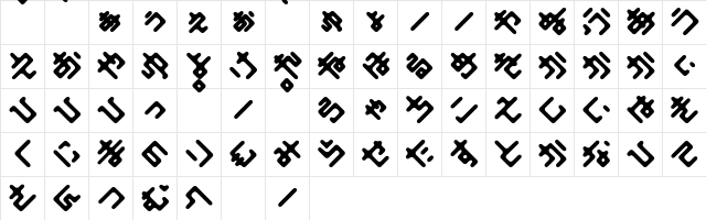 Eleki&#56684 Bold  glyph index