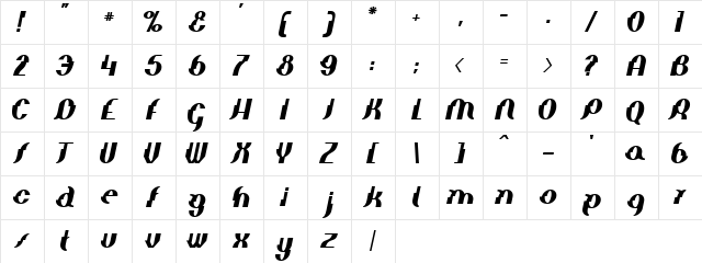 Elephant man BoldItalic  glyph index