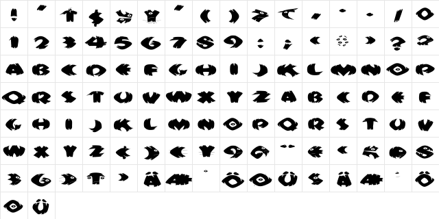 KlitschKOtiquaRound Regular  glyph index