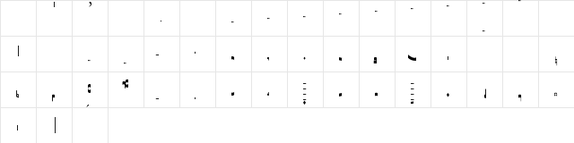 Caeciliae Staffless Staffless  glyph index