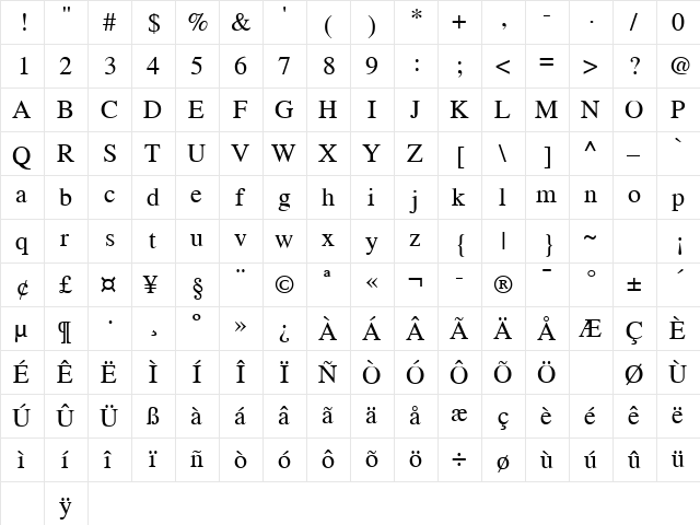 Giel Lite Regular Lite  glyph index