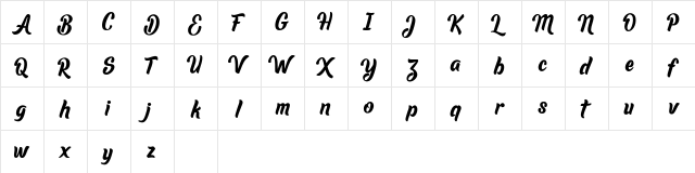 Lauthan Regular  glyph index