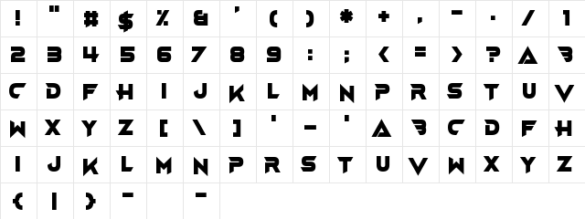 Fast Hand Regular  glyph index