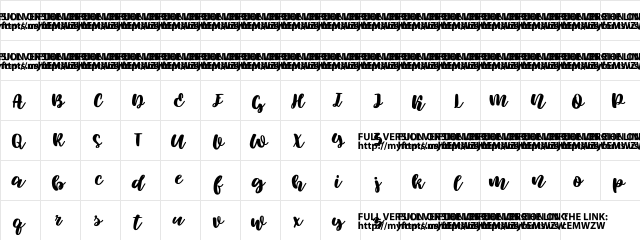 Elowen Regular  glyph index