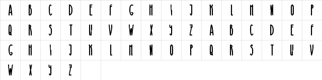 Browny Bear Regular  glyph index