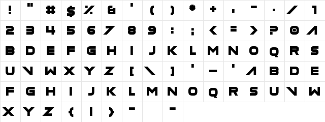 Manilla Cellos Regular  glyph index