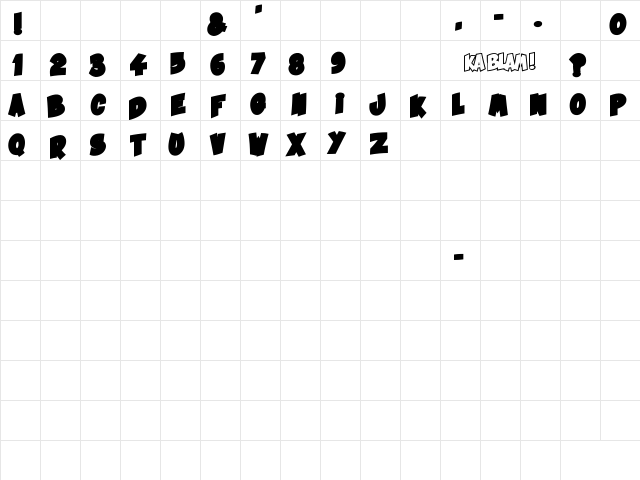 Ka Blam Under Regular  glyph index