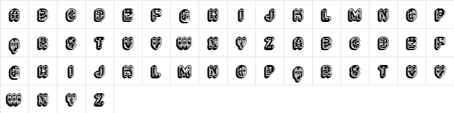 Pork Elegant Regular  glyph index
