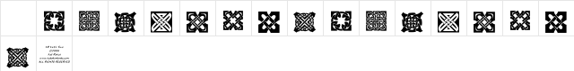 KR Keltic Two Regular  glyph index