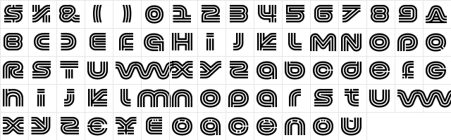 Virna Regular  glyph index