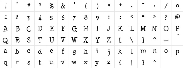 Navathle Lity Regular  glyph index