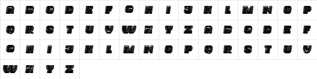 Trader College Filled Italic  glyph index