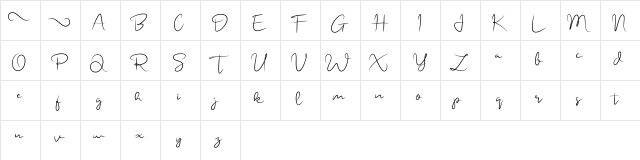 onelove Regular  glyph index