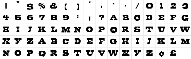 PeduncleNarrow Normal  glyph index