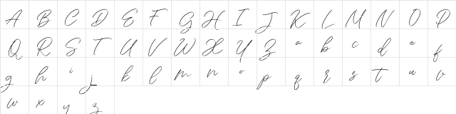 Daisyrain FREE Regular  glyph index