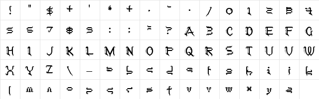 Tobin Tax Regular  glyph index