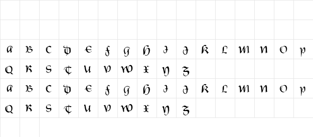 Carnovstine Regular  glyph index