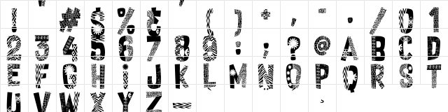 African Style Regular  glyph index