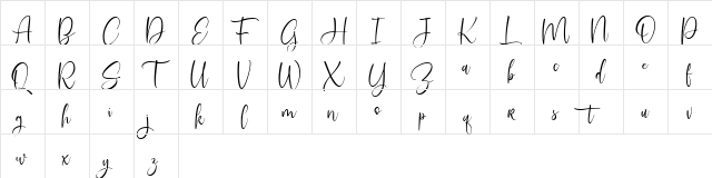 SweetServe FREE Regular  glyph index