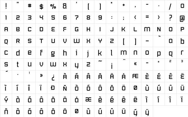 mrh Anton Alt. Regular  glyph index