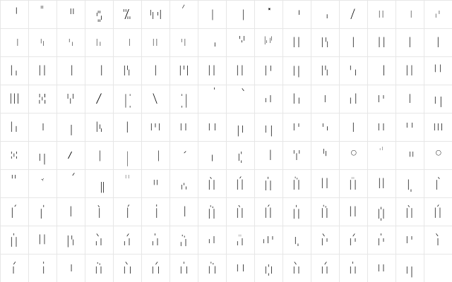 Minimum BClairVertical  glyph index