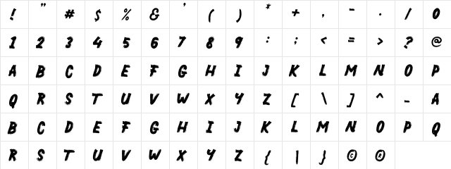 THANK YOU KOBE Regular  glyph index