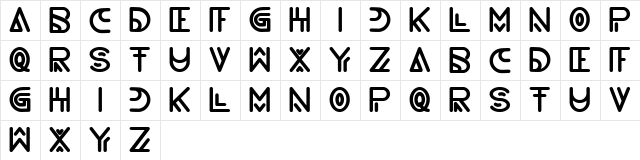 never ending maze Regular  glyph index