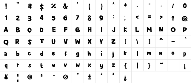 Cute Enung Cute Enung  glyph index