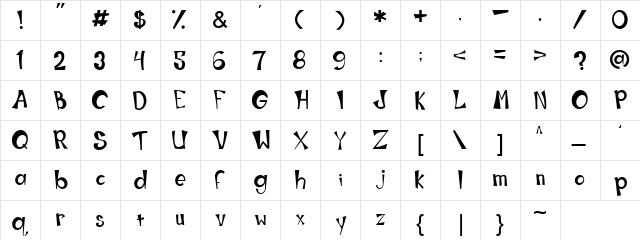 Work Or Spoon Regular  glyph index