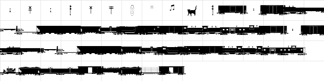 Freight Regular  glyph index