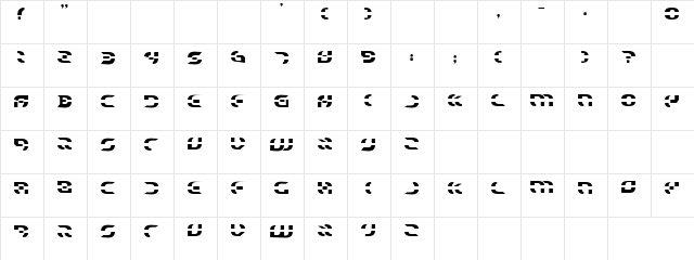 Robin sha Regular  glyph index