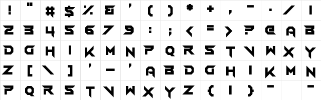 Vermin Verile Regular  glyph index