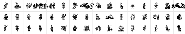 GE Storybook Tales Regular  glyph index