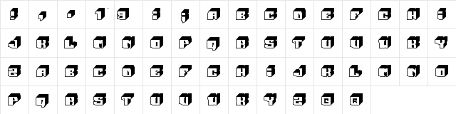 Fat Block Regular  glyph index