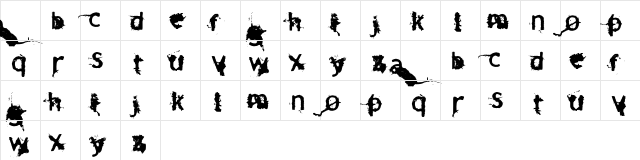 cringe Regular  glyph index