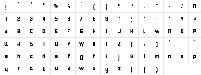 Algea Regular  glyph index