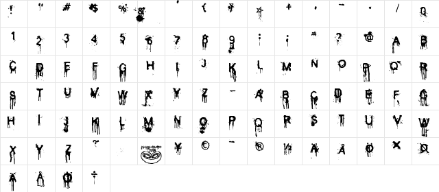 Cold Night for Alligators Regular  glyph index