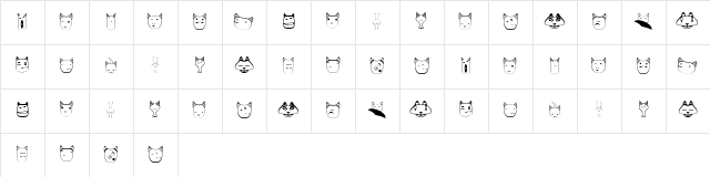 Schepselen Regular  glyph index