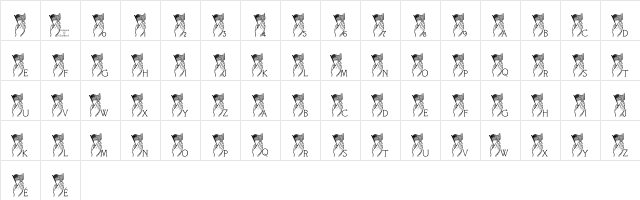 LCR America Prays LSF Regular  glyph index