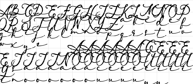 Lambresia Regular  glyph index