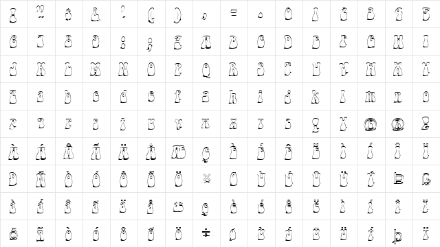 FZ JAZZY 14 SHADOW Normal  glyph index
