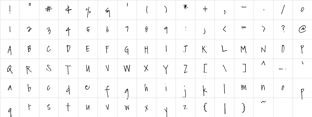 CK Kolette Regular  glyph index