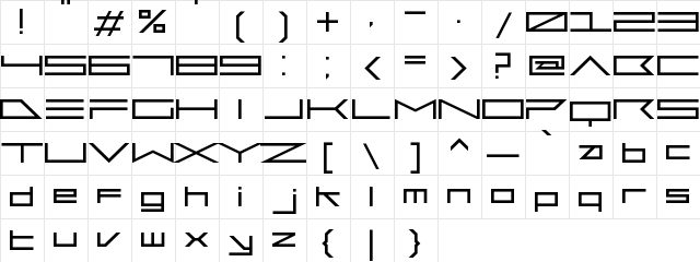 Magnetar Regular  glyph index