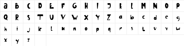 Kids - A Handwritten Fonts Regular  glyph index