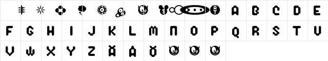 NewHome Regular  glyph index