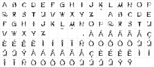 KiddoTR Regular  glyph index